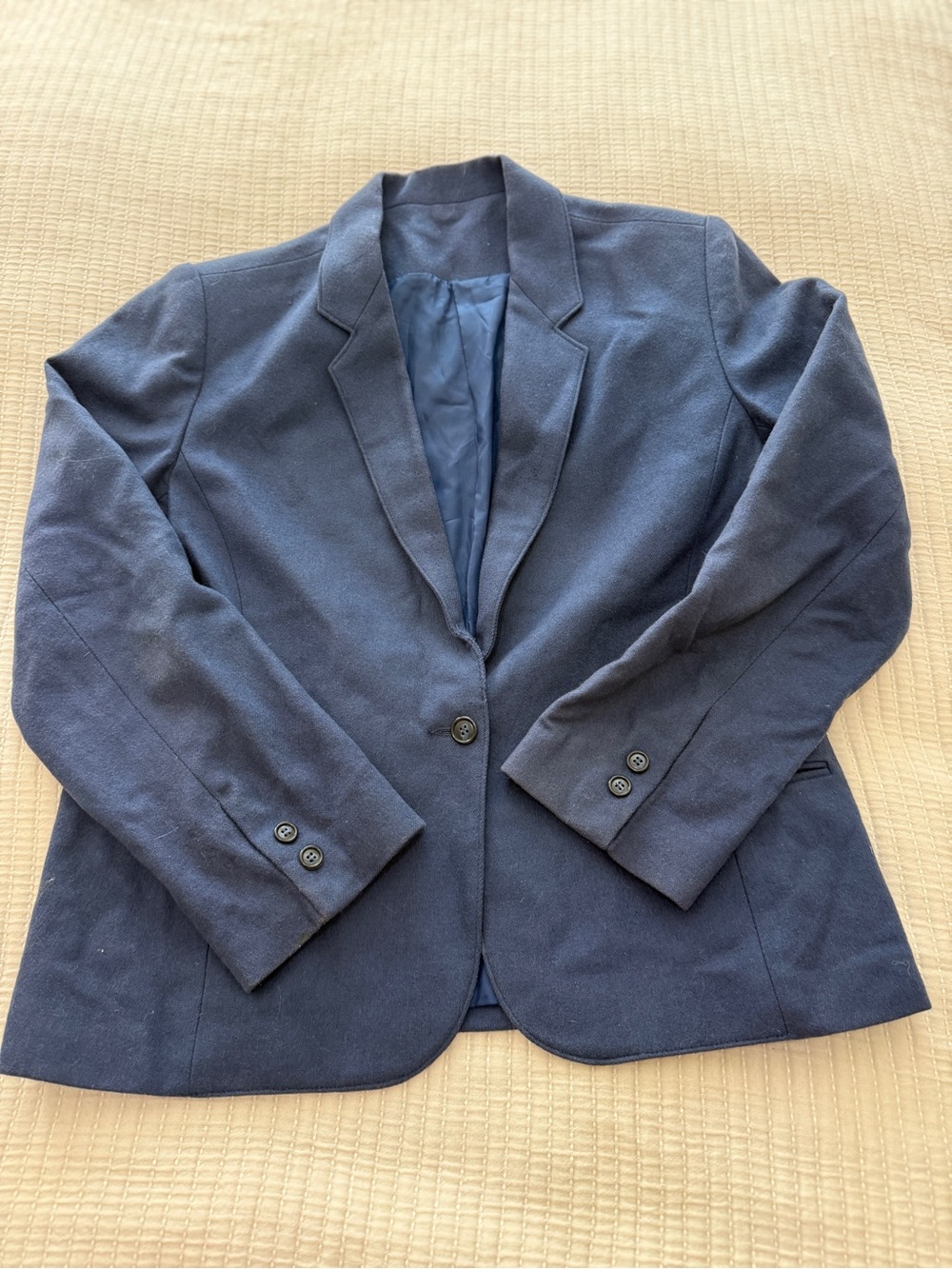 Vintage oversized navy blazer wool